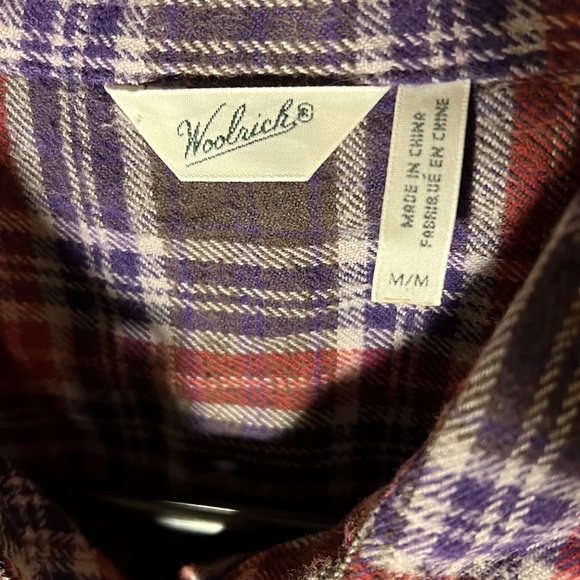 Woolrich Women’s Flannel Shirt Color Red/Blue/Gray Size Medium - Picture 2 of 5